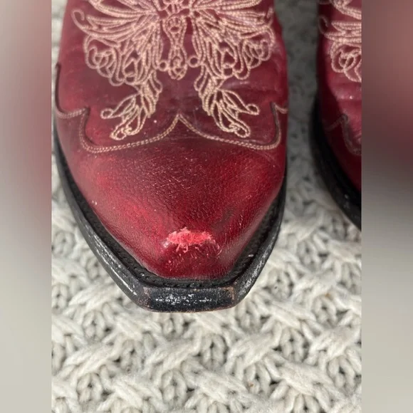 Old Gringo Red Leather Butterfly Boots - Picture 3 of 11